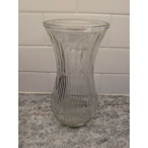 Vintage‎ Hoosier clear glass vase 4086-A 7A
